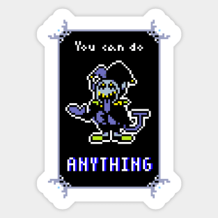 Jevil- Deltarune Inspirational Poster Sticker